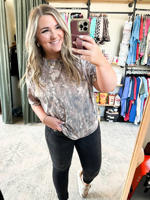 Dark Camo Oversized Tee