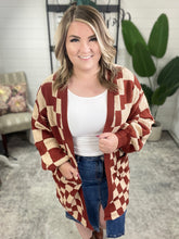 Load image into Gallery viewer, When I See You Again Checkered Cardigan