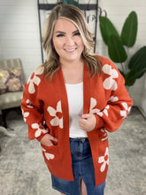 Load image into Gallery viewer, Enough Anyways Floral Cardigan in Burnt Orange