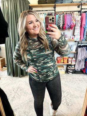 Keigan Mesh Top- Green Camo