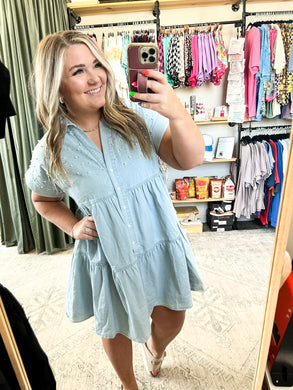 Daisy Pearl Denim Dress