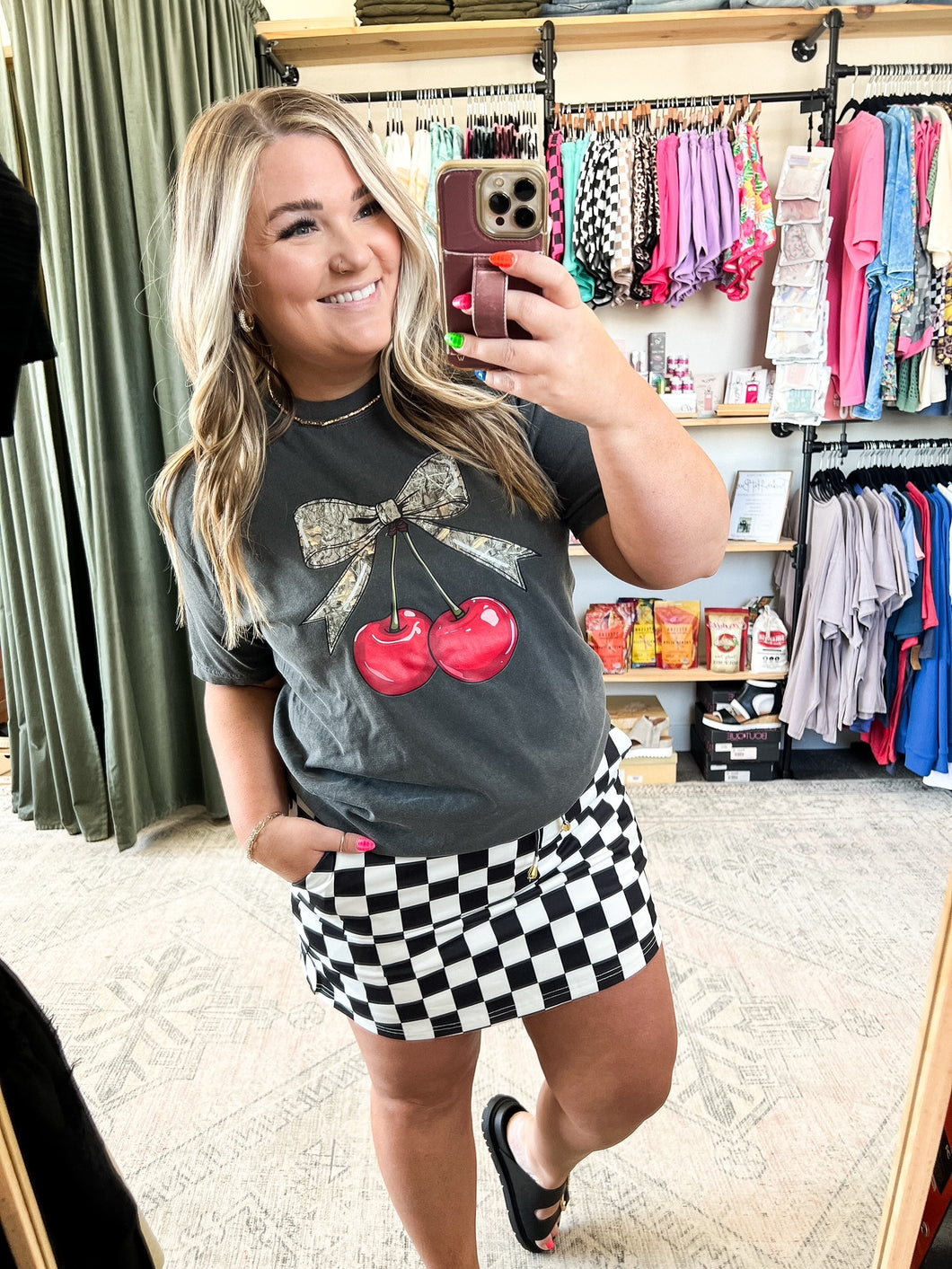 Camo Cherry Graphic Tee