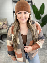 Load image into Gallery viewer, Brown Sugar and Molasses Checkered Cardigan