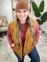 Load image into Gallery viewer, Neither Here Nor There Puffer Vest in Camel