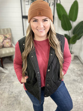 Load image into Gallery viewer, Neither Here Nor There Puffer Vest in Black