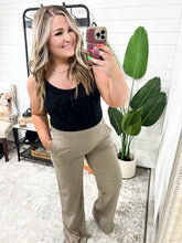 Load image into Gallery viewer, Peachy Keen Straight Leg Trousers in Stone Taupe