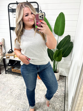 Amber Cuffed Slim Fit Dark Wash Jeans