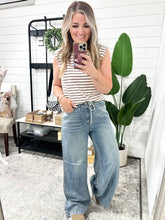 Load image into Gallery viewer, Monica High Waist Palazzo Featherweight Judy Blue Jeans with Drawcord