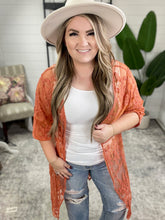 Load image into Gallery viewer, Lace Kimono In Autumnn Sunset