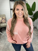 Load image into Gallery viewer, Embellished Excellence Velvet Leopard Detail Top