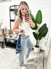 Load image into Gallery viewer, Alex Mid Rise Boyfriend Jean with Bandana Loop