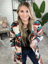 Load image into Gallery viewer, DOORBUSTER: Desert Winter Aztec Print Long Cardigan