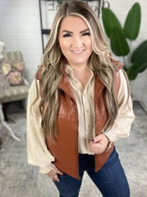 Load image into Gallery viewer, Persistence Pays Off Faux Leather Puffer Vest