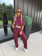 Load image into Gallery viewer, PREORDER BIRDIE Tee &amp; Boxer Pant Set in Wild Mulberry (SOLD AS SET)