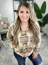 Load image into Gallery viewer, Just Going For It Aztec Hoodie