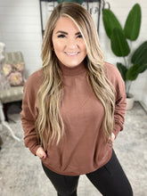 Load image into Gallery viewer, Leena Mock Neck Pullover in Cocoa