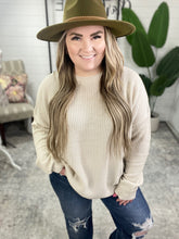 Load image into Gallery viewer, Oversized Knit Dolman Sweater In Smokey Cream