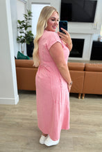 Load image into Gallery viewer, Modern Maritime Shift Maxi Dress in Coral