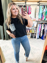 Load image into Gallery viewer, Coastal Cool Boxy Tee in Black