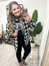 Load image into Gallery viewer, Buffalo Plaid Oversized Shirt in Black