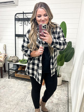 Load image into Gallery viewer, Buffalo Plaid Oversized Shirt in Black