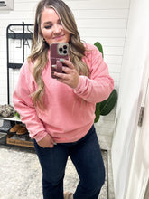 Load image into Gallery viewer, Essential Luxe Corded Crew Sweatshirt in Conch Shell