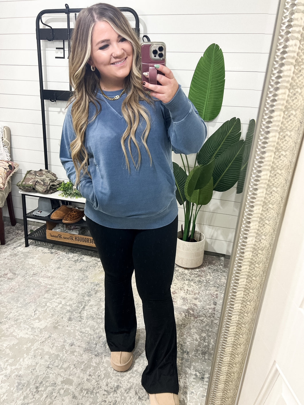 Checking Out Myself Flare Leggings in Black