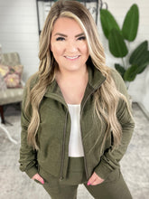 Load image into Gallery viewer, Where Are You Zip Up Jacket in Olive