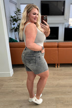 Load image into Gallery viewer, High Rise Button Fly Cuffed Judy Blue Shorts in Stonewash Grey