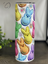 Load image into Gallery viewer, Inflated Colorful Peeps 20oz Skinny Tumbler