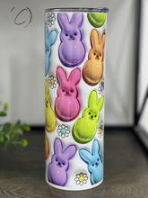 Load image into Gallery viewer, Inflated Colorful Peeps 20oz Skinny Tumbler