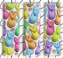 Load image into Gallery viewer, Inflated Colorful Peeps 20oz Skinny Tumbler