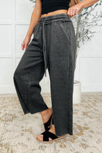 Load image into Gallery viewer, In or Out Wide Leg Cropped Pants Ash Black