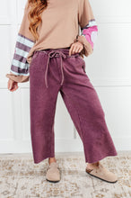 Load image into Gallery viewer, In or Out Wide Leg Cropped Pants in Eggplant