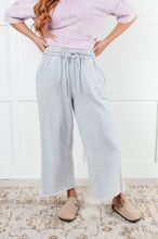 Load image into Gallery viewer, In or Out Wide Leg Cropped Pants in Light Grey