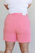 Load image into Gallery viewer, High Rise Control Top Cuffed Judy Blue Shorts in Pink