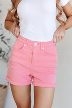 Load image into Gallery viewer, High Rise Control Top Cuffed Judy Blue Shorts in Pink