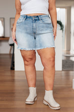 Load image into Gallery viewer, High Rise Cutoff Dad Judy Blue Shorts