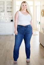 Load image into Gallery viewer, Mid Rise Raw Hem Bootcut Judy Blue Jeans
