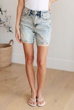 Load image into Gallery viewer, High Rise Mineral Wash Distressed Judy Blue Boyfriend Shorts