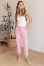 Load image into Gallery viewer, High Rise Garment Dyed Denim Judy Blue Jogger in Pink