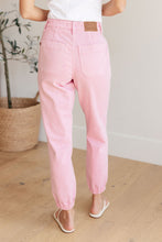 Load image into Gallery viewer, High Rise Garment Dyed Denim Judy Blue Jogger in Pink