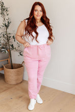 Load image into Gallery viewer, High Rise Garment Dyed Denim Judy Blue Jogger in Pink