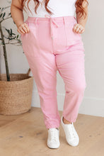 Load image into Gallery viewer, High Rise Garment Dyed Denim Judy Blue Jogger in Pink