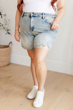 Load image into Gallery viewer, High Rise Mineral Wash Distressed Judy Blue Boyfriend Shorts