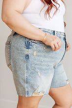 Load image into Gallery viewer, High Rise Mineral Wash Distressed Judy Blue Boyfriend Shorts