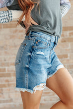 Load image into Gallery viewer, High Rise Rigid Magic Button Fly Judy Blue Cutoff Shorts