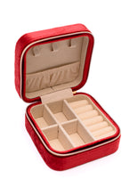 Load image into Gallery viewer, Kept and Carried Velvet Jewelry Box in Red
