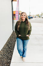 Load image into Gallery viewer, Kacey Ribbed Hoodie- Olive