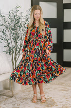 Load image into Gallery viewer, Leafing it All Behind Long Sleeve Tiered Dress
